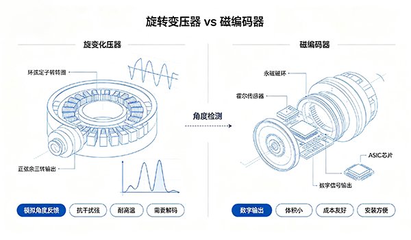 旋转变压器vs磁编码器：电机位置传感怎么选?